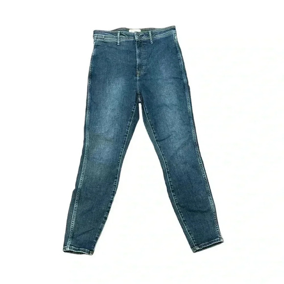 Everlane Denim - Everlane Womens The High Rise Skinny Jeans 30 Medium Wash Blue Cotton